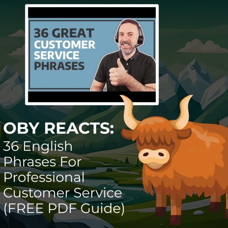 Oby Reacts 36 English Phrases For Professional Customer Service (FREE PDF Guide)