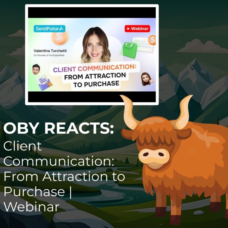 Oby Reacts Client Communication From Attraction to Purchase Webinar