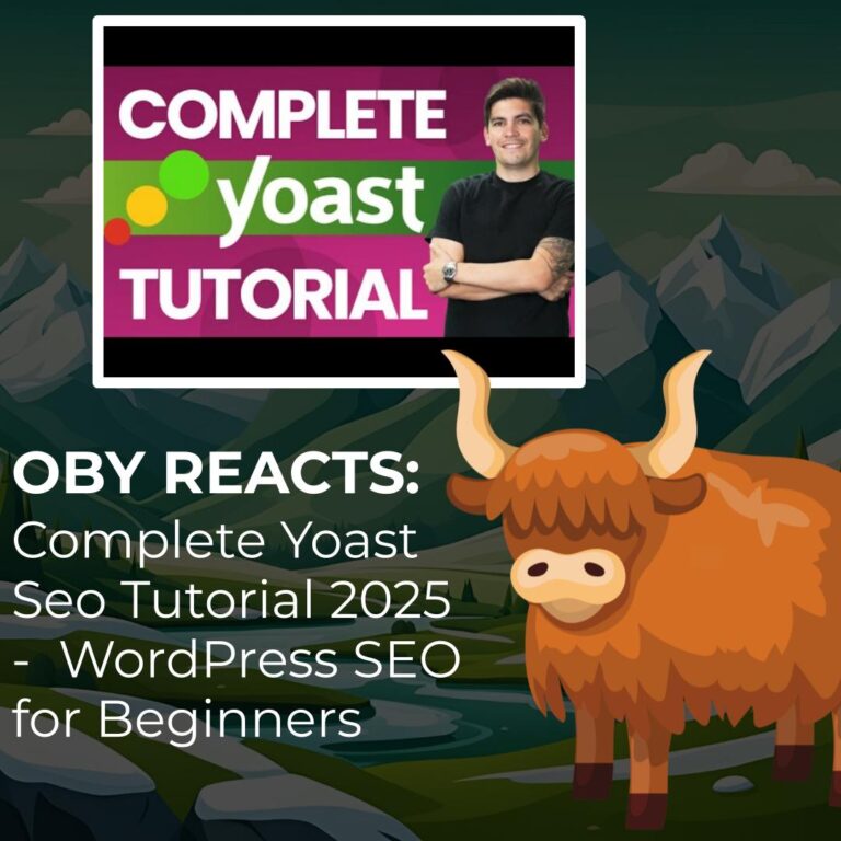 Oby Reacts Complete Yoast Seo Tutorial 2025 - WordPress SEO for Beginners