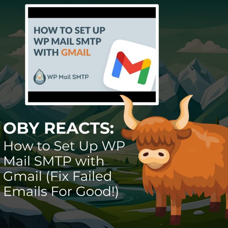 Oby Reacts How to Set Up WP Mail SMTP with Gmail (Fix Failed Emails For Good!)