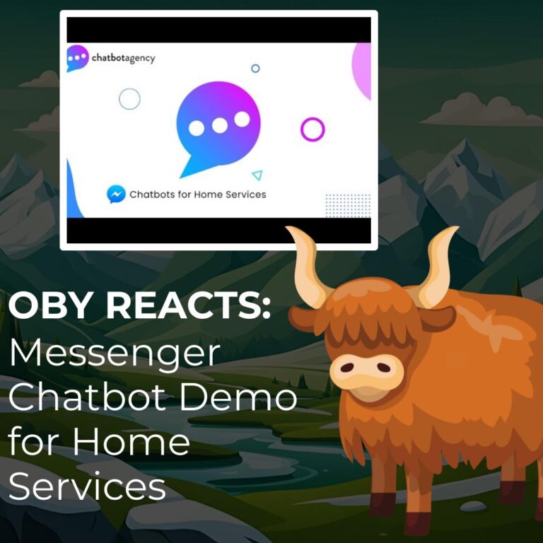 Oby Reacts Messenger Chatbot Demo for Home Services