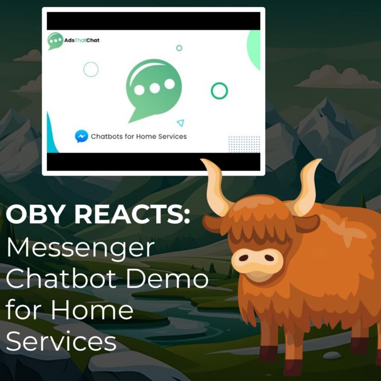 Oby Reacts Messenger Chatbot Demo for Home Services