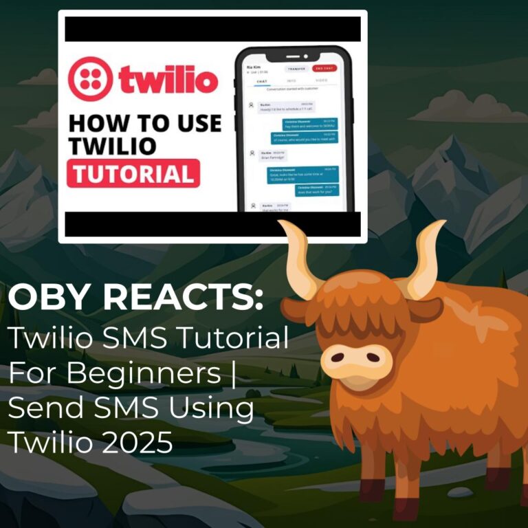 Oby Reacts Twilio SMS Tutorial For Beginners Send SMS Using Twilio 2025