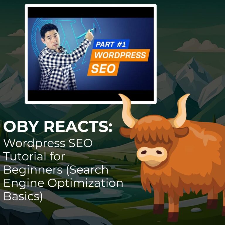 Oby Reacts Wordpress SEO Tutorial for Beginners (Search Engine Optimization Basics)